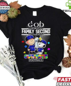 Snoopy and Charlie Brown god first family second then Dallas Cowboys football shirt