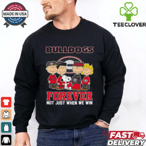 Snoopy and Friends Georgia Bulldogs Forever Not Just When We Win shirt