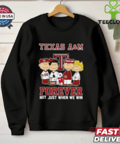 Snoopy and Friends Texas A&M Forever Not Just When We Win shirt