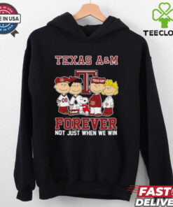 Snoopy and Friends Texas A&M Forever Not Just When We Win shirt