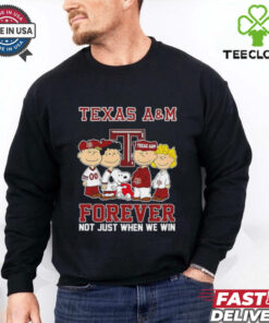 Snoopy and Friends Texas A&M Forever Not Just When We Win shirt