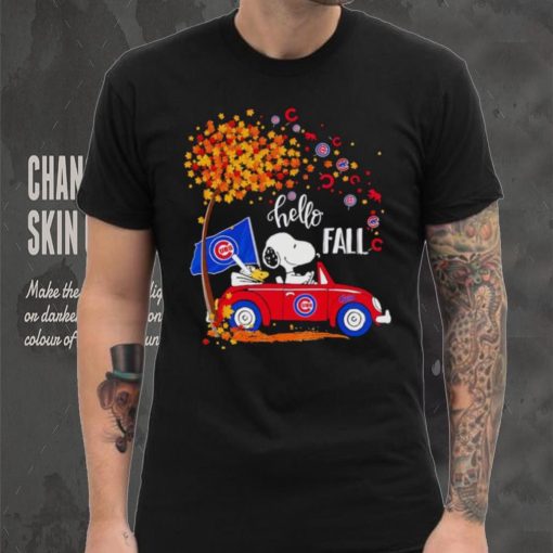 Snoopy and Woodstock Chicago Cubs hello fall shirt