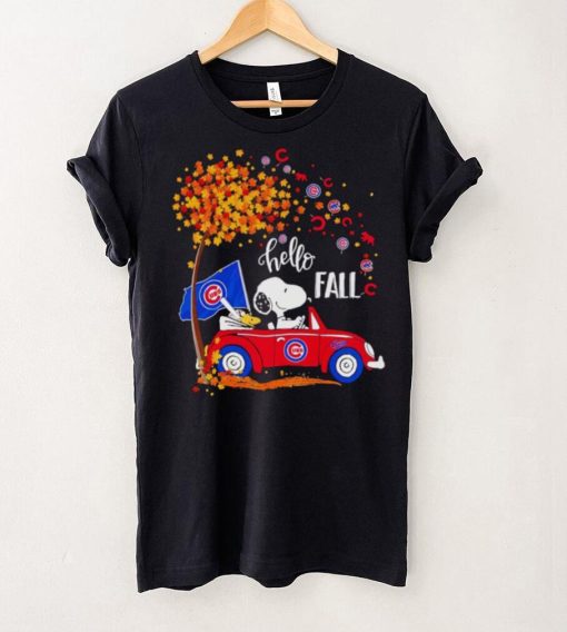 Snoopy and Woodstock Chicago Cubs hello fall shirt