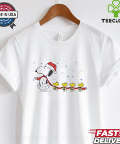 Snoopy and Woodstock Christmas Abbey Road shirt