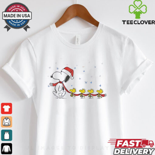 Snoopy and Woodstock Christmas Abbey Road shirt