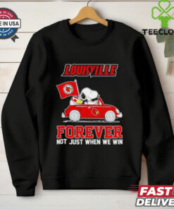 Snoopy and Woodstock Driver Louisville Cardinal Forever Not Just When We Win shirt
