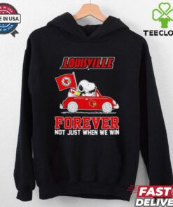 Snoopy and Woodstock Driver Louisville Cardinal Forever Not Just When We Win shirt