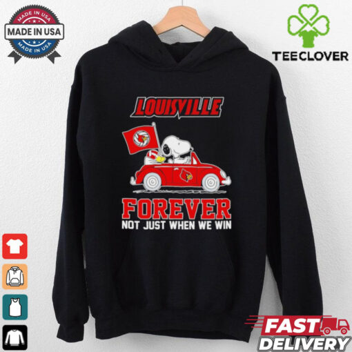 Snoopy and Woodstock Driver Louisville Cardinal Forever Not Just When We Win shirt