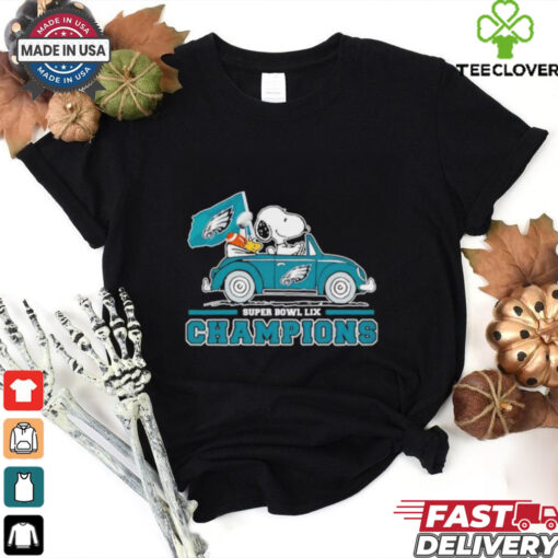 Snoopy and Woodstock Driver Super Bowl LIX Champions Philadelphia Eagles shirt