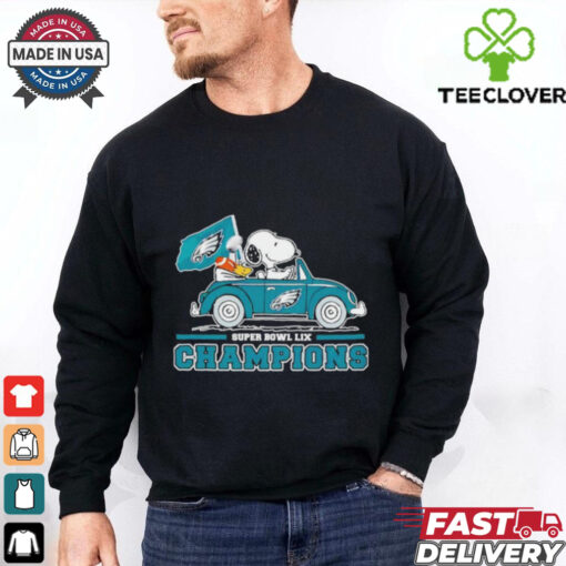 Snoopy and Woodstock Driver Super Bowl LIX Champions Philadelphia Eagles shirt