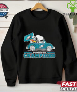 Snoopy and Woodstock Driver Super Bowl LIX Champions Philadelphia Eagles shirt