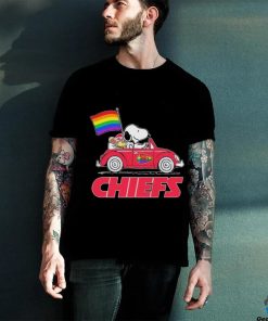 Snoopy and Woodstock Driving Car Kansas City Chiefs Pride Flag hoodie, sweater, longsleeve, shirt v-neck, t-shirt