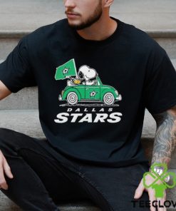 Snoopy and Woodstock Driving car Dallas Stars Hockey T Shirt