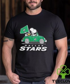 Snoopy and Woodstock Driving car Dallas Stars Hockey T Shirt