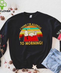 Snoopy and Woodstock I think I’m allergic to morning vintage hoodie, sweater, longsleeve, shirt v-neck, t-shirt