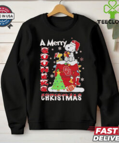 Snoopy and Woodstock Merry Christmas Oklahoma Sooners shirt