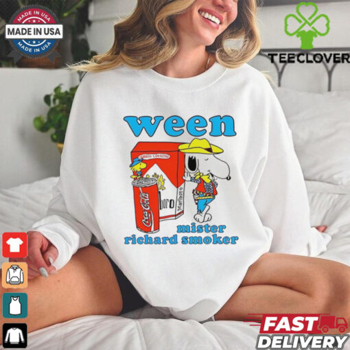 Snoopy and Woodstock Peanuts ween mister richard smoker shirt