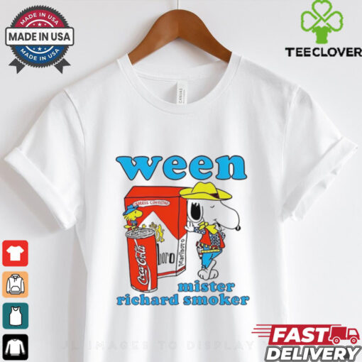 Snoopy and Woodstock Peanuts ween mister richard smoker shirt