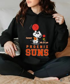 Snoopy and Woodstock Phoenix Suns forever win or lose 2024 hoodie, sweater, longsleeve, shirt v-neck, t-shirt