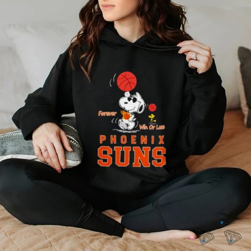 Snoopy and Woodstock Phoenix Suns forever win or lose 2024 hoodie, sweater, longsleeve, shirt v-neck, t-shirt