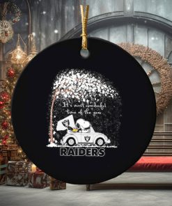 Snoopy and Woodstock Raiders winter it’s most wonderful time of the year ornament