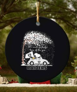 Snoopy and Woodstock Raiders winter it’s most wonderful time of the year ornament