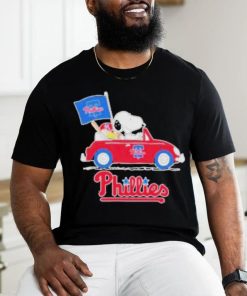 Snoopy and Woodstock Riding Car Philadelphia Phillies Flag 2023 Shirt