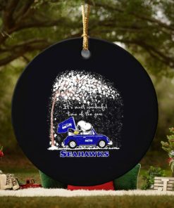 Snoopy and Woodstock Seahawks winter it’s most wonderful time of the year ornament