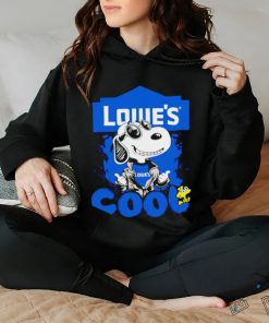 Snoopy and Woodstock cool Lowe’s logo shirt