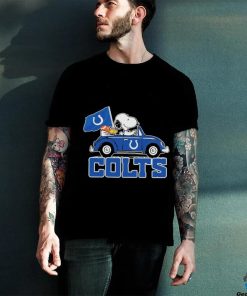 Snoopy and Woodstock drive Car Colts football shirt 1 Snoopy and Woodstock drive Car Colts football shirt