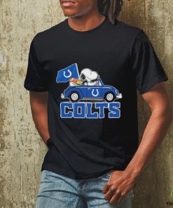 Snoopy and Woodstock drive Car Colts football shirt 3 Snoopy and Woodstock drive Car Colts football shirt
