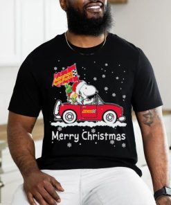 Snoopy and Woodstock drive car Advance auto parts merry christmas shirt 3 Snoopy and Woodstock drive car Advance auto parts merry christmas shirt