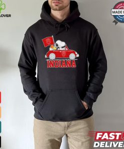 Snoopy and Woodstock driving a car Indiana Hoosiers 2024 shirt 3 Snoopy and Woodstock driving a car Indiana Hoosiers 2024 shirt