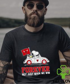 Snoopy and Woodstock driving car Chicago Bulls forever not just when we win shirt