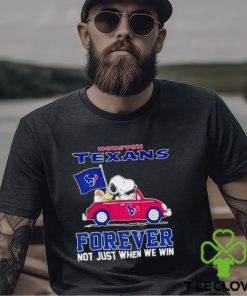 Snoopy and Woodstock driving car Houston Texans forever not just when we win shirt 2 Snoopy and Woodstock driving car Houston Texans forever not just when we win shirt