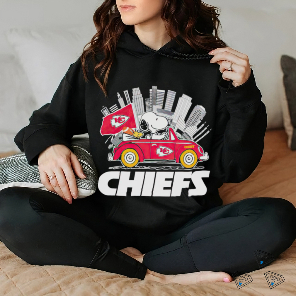 Snoopy Woodstock Driving Car Kansas City Chiefs Shirt - High