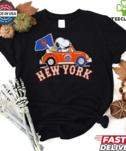 Snoopy and Woodstock driving car New York Mets 2024 MLB Playoff hoodie, sweater, longsleeve, shirt v-neck, t-shirt