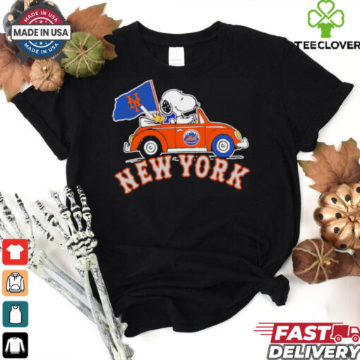 Snoopy and Woodstock driving car New York Mets 2024 MLB Playoff hoodie, sweater, longsleeve, shirt v-neck, t-shirt