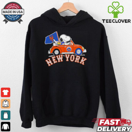 Snoopy and Woodstock driving car New York Mets 2024 MLB Playoff hoodie, sweater, longsleeve, shirt v-neck, t-shirt