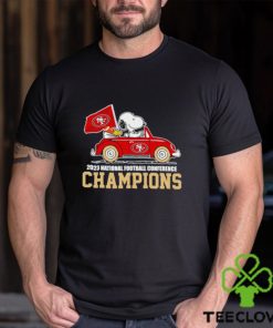 Snoopy and Woodstock driving car San Francisco 49ers 2023 NFC Champions shirt 3 Snoopy and Woodstock driving car San Francisco 49ers 2023 NFC Champions shirt