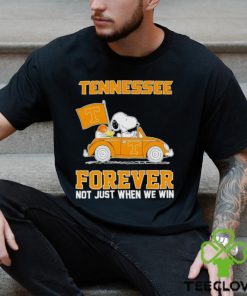 Snoopy and Woodstock driving car Tennessee forever not just when we win shirt