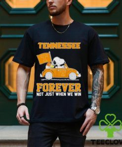 Snoopy and Woodstock driving car Tennessee forever not just when we win hoodie, sweater, longsleeve, shirt v-neck, t-shirt