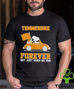 Snoopy and Woodstock driving car Tennessee forever not just when we win hoodie, sweater, longsleeve, shirt v-neck, t-shirt