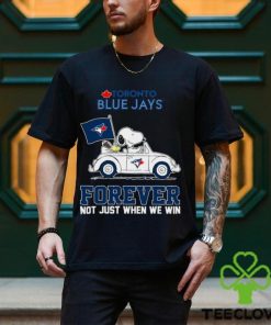 Snoopy and Woodstock driving car Toronto Blue Jays forever not just when we win shirt