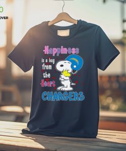 Snoopy and Woodstock happiness is a hug from the heart Los Angeles Chargers hoodie, sweater, longsleeve, shirt v-neck, t-shirt