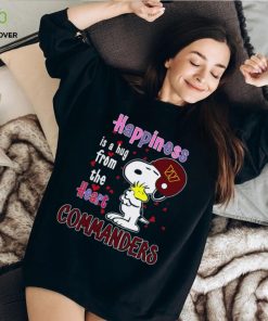 Snoopy and Woodstock happiness is a hug from the heart Washington Commanders shirt