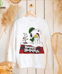 Snoopy and Woodstock happy holidays christmas hoodie, sweater, longsleeve, shirt v-neck, t-shirt