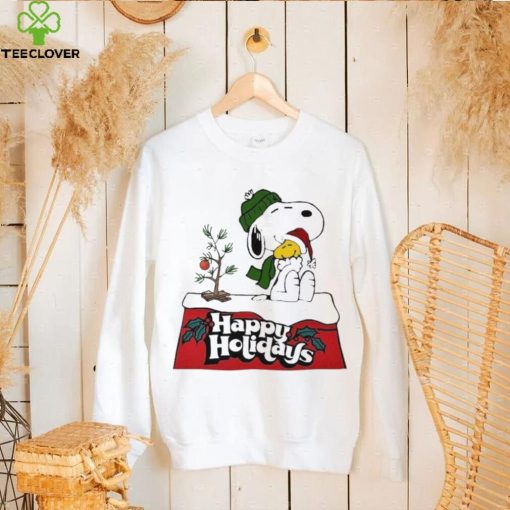 Snoopy and Woodstock happy holidays christmas hoodie, sweater, longsleeve, shirt v-neck, t-shirt