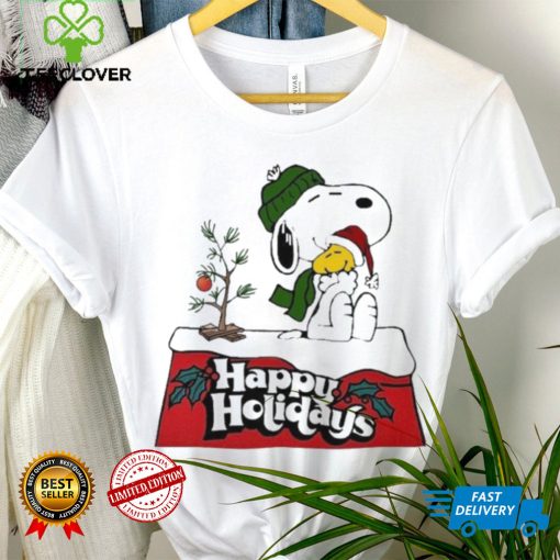 Snoopy and Woodstock happy holidays christmas hoodie, sweater, longsleeve, shirt v-neck, t-shirt