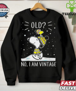 Snoopy and Woodstock old no I am vintage Christmas 2024 shirt